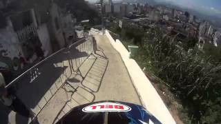 preview picture of video 'Sony Action Cam - Onboard with Mick Hannah - Santos Urban Downhill - Brasil'