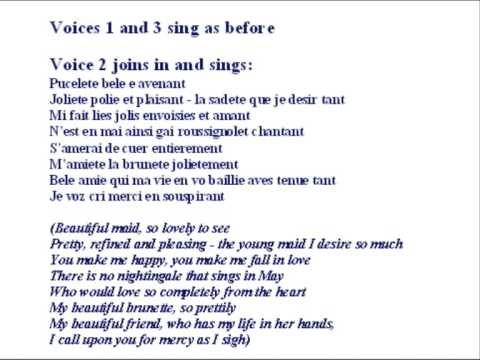 Medieval French chanson-motet: Je Langui-Domino-Pucelete