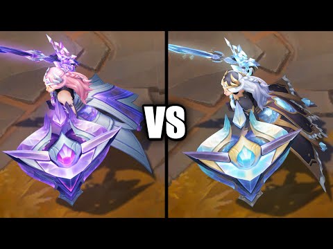 Crystalis Motus Leona vs Reclaimed Mythic Chroma Comparison (League of Legends)