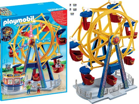 Playmobil Amusement Park - Ferris Wheel with Lights Unboxing and Assembling