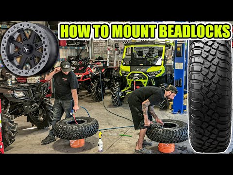 How to mount Tires on Beadlock Wheels at Home by Yourself - SXS/ATV/UTV/Jeep/Truck