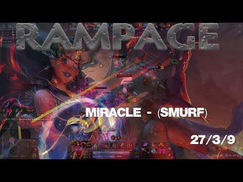MIRACLE(SMURF) NO MERCY ENEMY TEAM... DOTA STAR BACK? [FULL GAME]