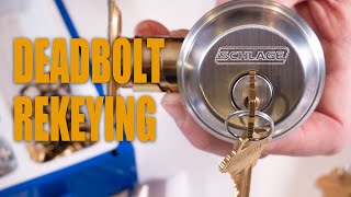 Schlage DEADBOLT Rekeying How-To - Schlage ENCODE, Sense, Connect and Mechanical