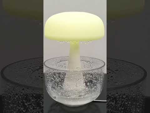 Water drop sounds mushroom rain cloud humidifier with 7 colors night light