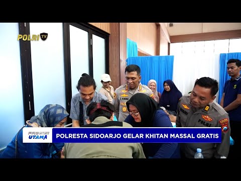 POLRESTA SIDOARJO LAKSANAKAN KHITAN MASSAL GRATIS TERHADAP 115 ANAK