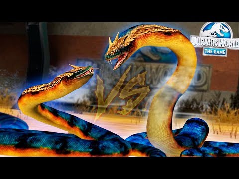 TITANOBOA VS. TITANOBOA - Jurassic World™ The Game - *Battle Fight Gameplay* HD