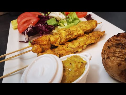 RECETTE DE BROCHETTE DE POULET AU CURRY SIMPLE RAPIDE ET HYPER TENDRE