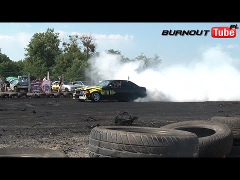 Palenie gumy i zagotowanie BMW E36 Sedan cz.2- 24 Ogólnopolski Zlot BMW Toruń 2022