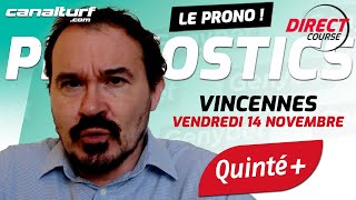 emission video des courses turf pmu du Vendredi 14 novembre 2025