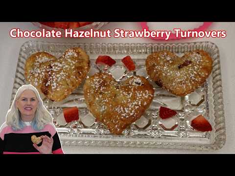 Chocolate Hazelnut Strawberry Turnovers / Air Fryer Turnovers
