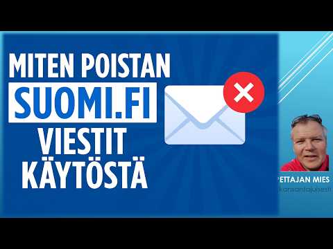 Näin poistat suomi.fi viestit käytöstä