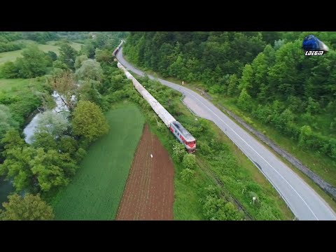 🚁[Drone]Fluieroasa 60-1151-9 Whistle Loko&Marfar CFR MARFĂ Freight Train in Defileul Crișului Negru