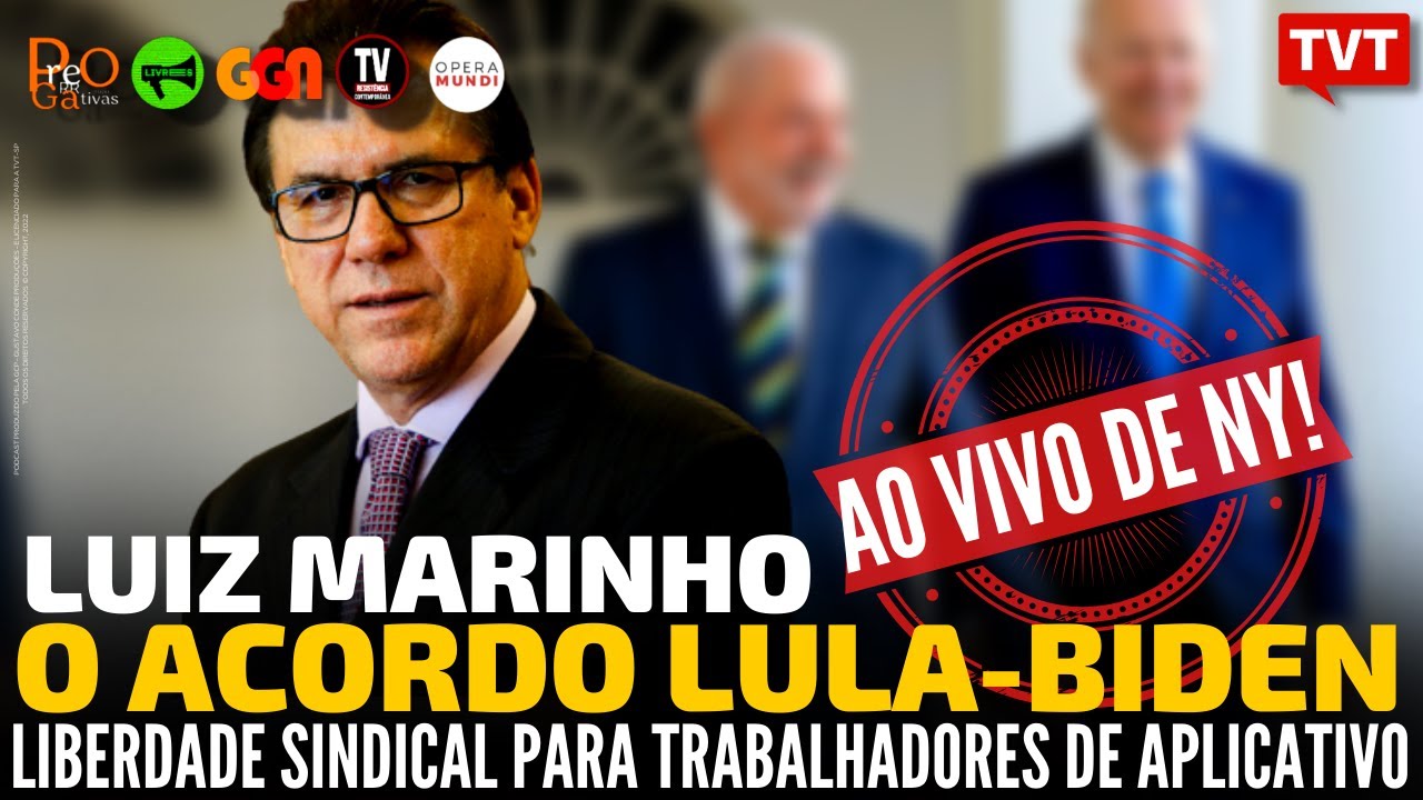 O acordo Lula-Biden, com Luiz Marinho AO VIVO de Nova York | Podcast do Conde