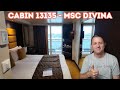 CABIN 13135 MSC Divina Junior Balcony Tour And Review