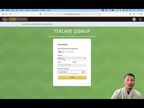 Creating a Teacher Trial Account in CodeMonkey