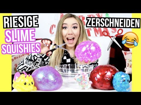 lustigsten XXL SCHLEIM SQUISHY zerschneiden Challenge...