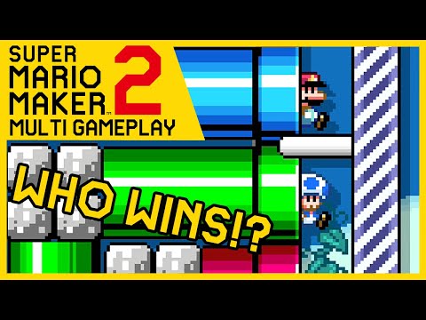 Super Mario Maker 2 Multiplayer This Ending COULD NOT Have Been Any Closer!
