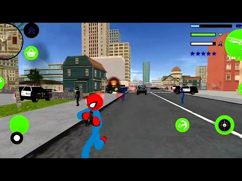 Real Spider Stickman Rope Hero Mafia Gangster Vegas