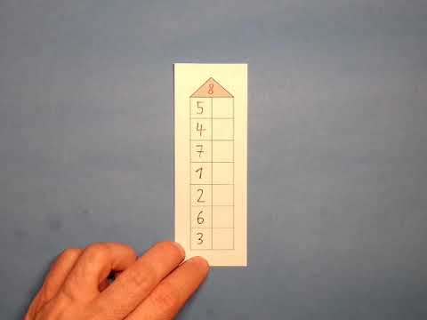 8 zerlegen (ohne Zahlbild) / Mathematik / Grundschule / Klasse 1 / einfach üben
