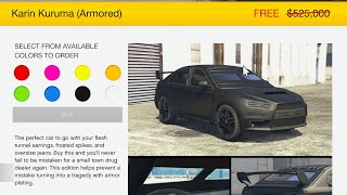 How To Get The Karin Kuruma Armoured For Free (0$) This Week In GTA Online!