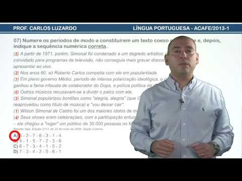 Resolução da prova de Português ACAFE 2013/1