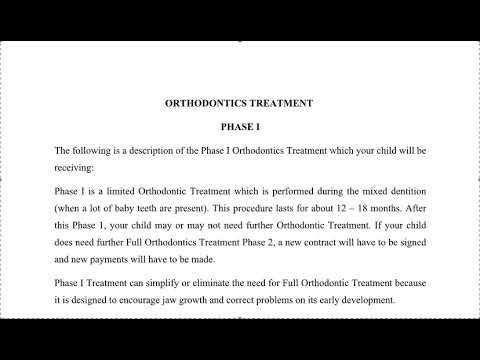 Phase 1 Consent Form Interceptive Orthodontics