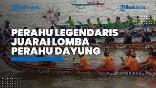 Perahu Legendaris Uyau I'ot dari Desa Teras Nawang Juarai Lomba Perahu Dayung Festival Sungai Kayan