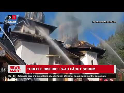BISERICĂ DIN SUCEAVA, ÎNGHIȚITĂ DE FLĂCĂRI_Știri B1TV_6 sept. 2025