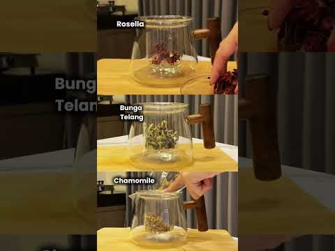Gambar Culinart Woka Teko Teh Kaca Borosilikat Dengan Saringan 700 ml Transparan