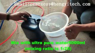 How to mix chemicals and low price sell spray chrome formula with manual spray chrome system