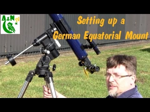 Setting up a small German equatorial mount