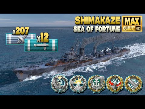 Destroyer Shimakaze: Exciting game on map Sea of Fortune  - World of Warships