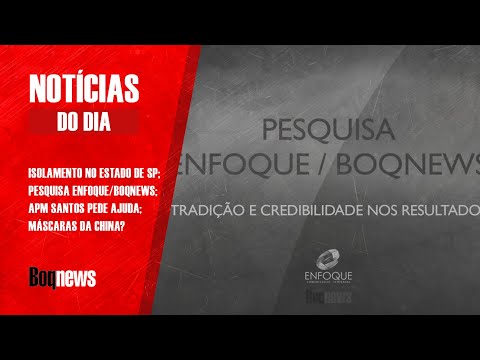 Pesquisa Enfoque mostra que santistas apoiam a quarentena