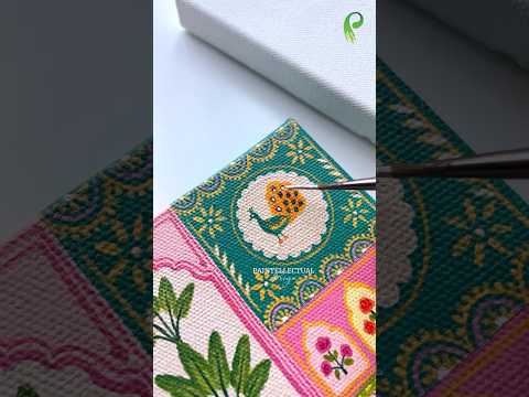 Painting Indian Art on 2 Canvas 🇮🇳 #shorts