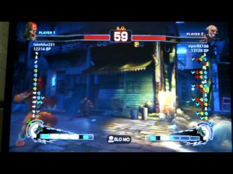 Akimo (Dhalsim)  vs viperRX188 (Gouken) SSF4 Online Ranked matches 720p HD