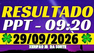 Resultado do jogo do bicho ao vivo - PPT - 09:20 - 29/09/2026