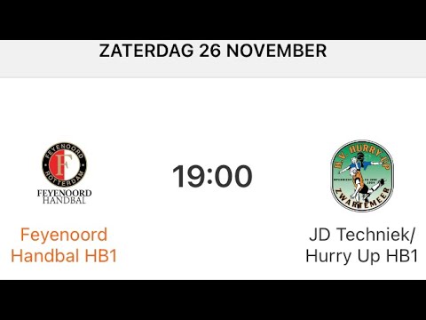 Feyenoord handbal - JD Hurry Up HB1