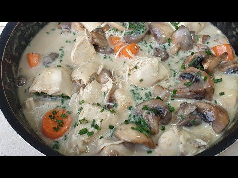 Blanquette de poulet , recette filmée pas à pas 😍😍