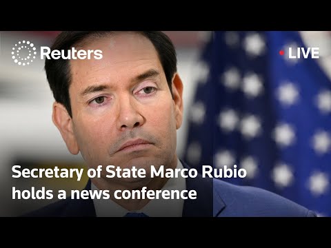 U.S. Secretary of State Marco Rubio holds a news conference