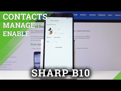 How to Add Photo to Contact in SHARP B10 - Personalize Contact Profile