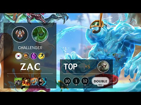 Zac Top vs Camille - KR Challenger Patch 10.16