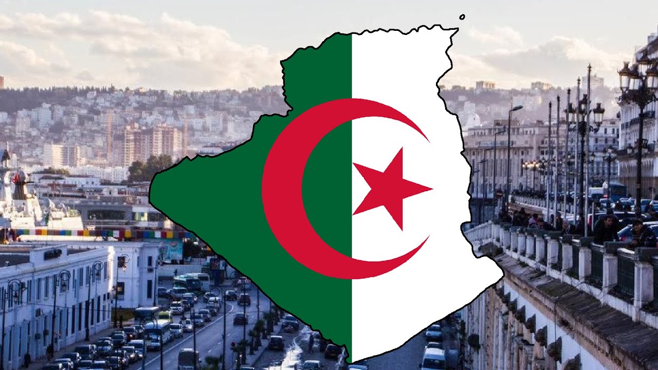 Algeria Flag Map