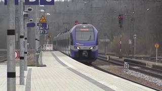 preview picture of video 'Traunstein Bahnhof 15.03.2014 u.a. mit Meridian-Zügen'