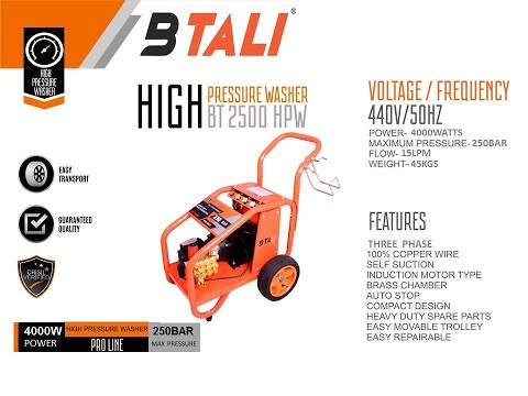 BTALI 2500 High Pressure Washer ( 230 Bar / 3phase )