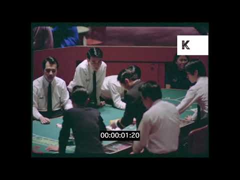 1960s Macau, China, Casino, Gambling, 35mm