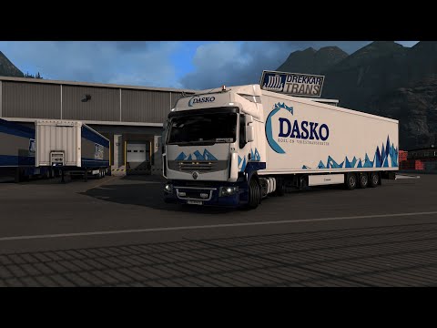 Norveç'te Gezinti - Renault Premium 460 Low Deck - Krone CoolLiner - Euro Truck Simulator 2 - Ets 2