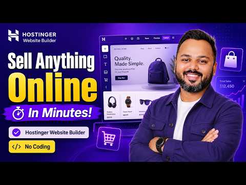 Sell anything online in Minutes with Hostinger Website Builder