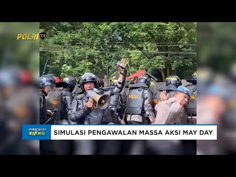SIMULASI PENGAWALAN MASSA AKSI MAY DAY POLRES HALMAHERA SELATAN