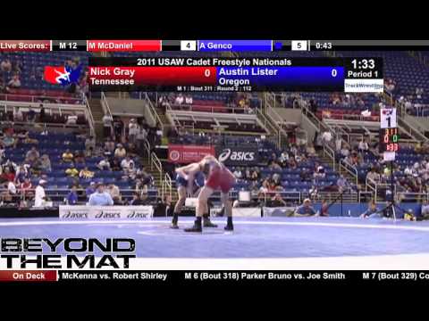 Cadet Freestyle 112 - Austin Lister (OR) vs. Nick Gray (TN)