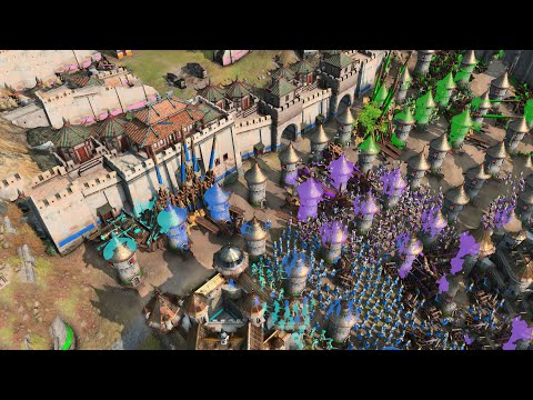 Age of Empires 4 - 4v4 MASSIVE ARMIES AND FORTIFICATIONS | Multiplayer Gameplay